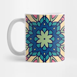 Colorful Indian Mexican Ethnic Oriental Rug Mandala Boho Pattern Mug